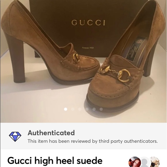 Authentic Gucci Suede Heels - Picture 1 of 8